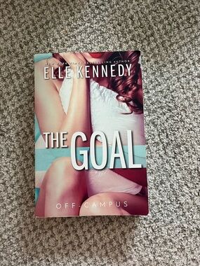 Elle Kennedy "The Goal" Paperback Book - Teal, White, Pink Cover
